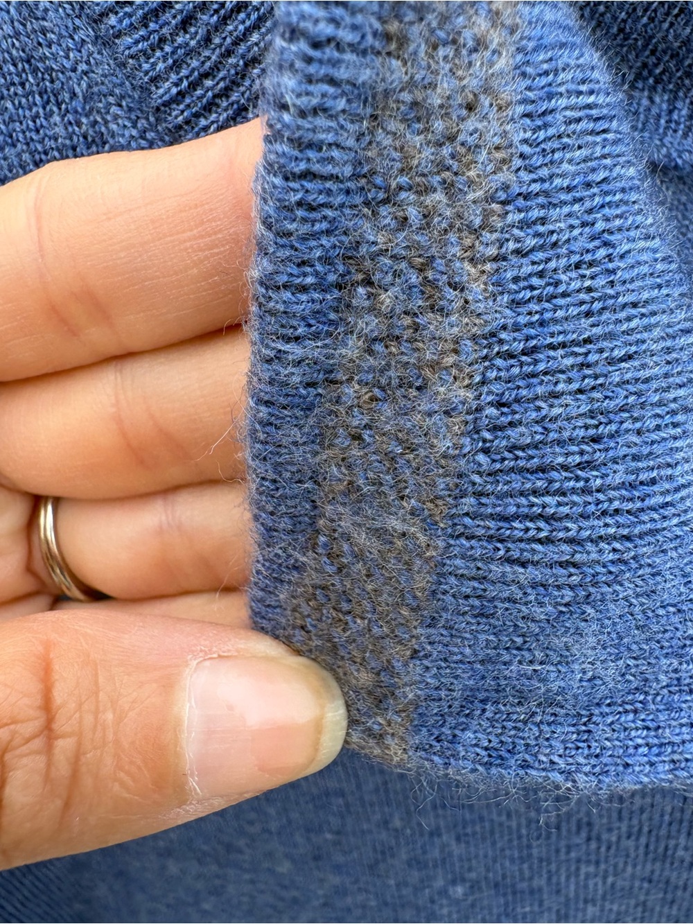Jos A Bank Traveler Men's Blue Half-Zip Knit Sweater 100% Merino Wool size XL - Picture 6 of 6